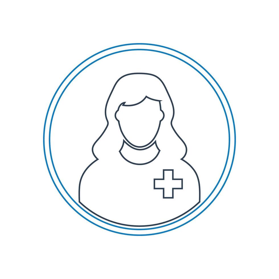 A woman with a cross on her chest vector