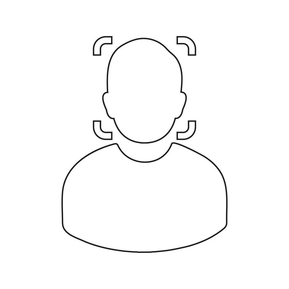 A man's face is shown with a face mask vector