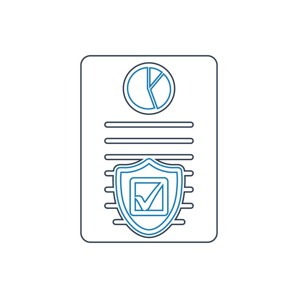 A check mark icon with a shield and a clock vector