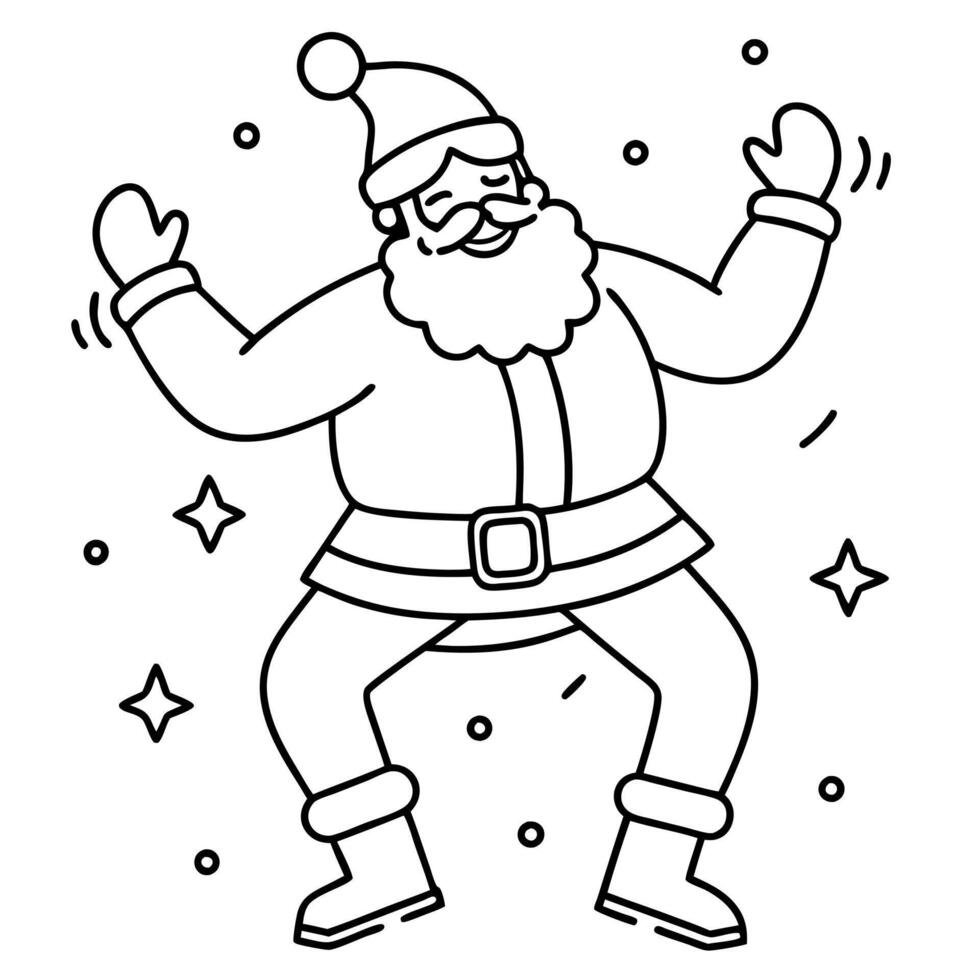 Santa Claus dancing in the club. Christmas and New Year concept. Ai vector