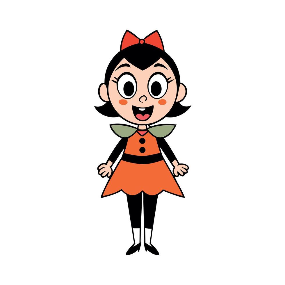 Happy halloween. Girl child in costumes and makeup holiday happy halloween vector