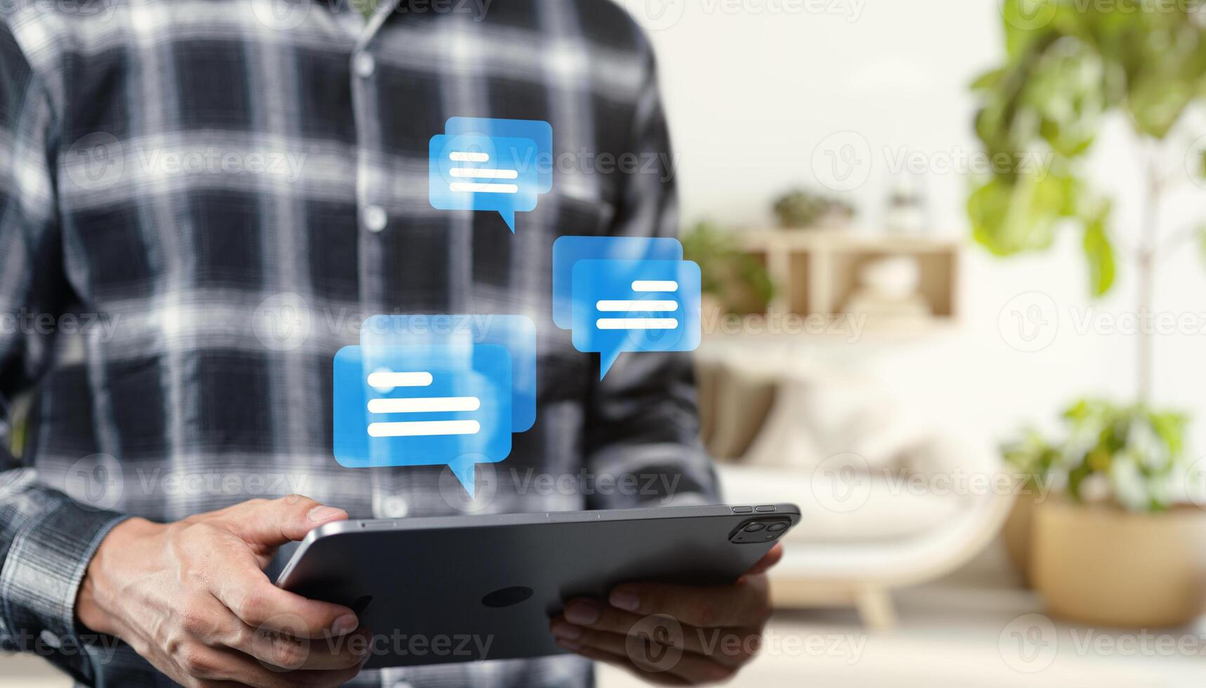 An online chat message icon featuring a speech bubble with smooth, rounded corners, commonly used to represent messaging or communication in digital platforms photo