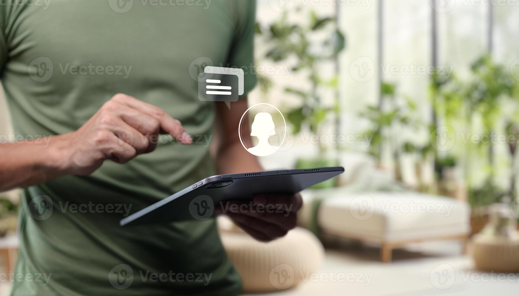 An online chat message icon featuring a speech bubble with smooth, rounded corners, commonly used to represent messaging or communication in digital platforms photo