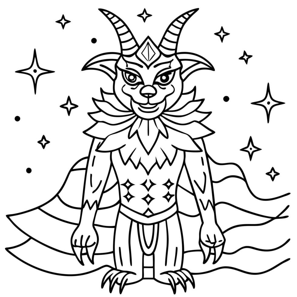Fantasy creature mythical background artwork vector