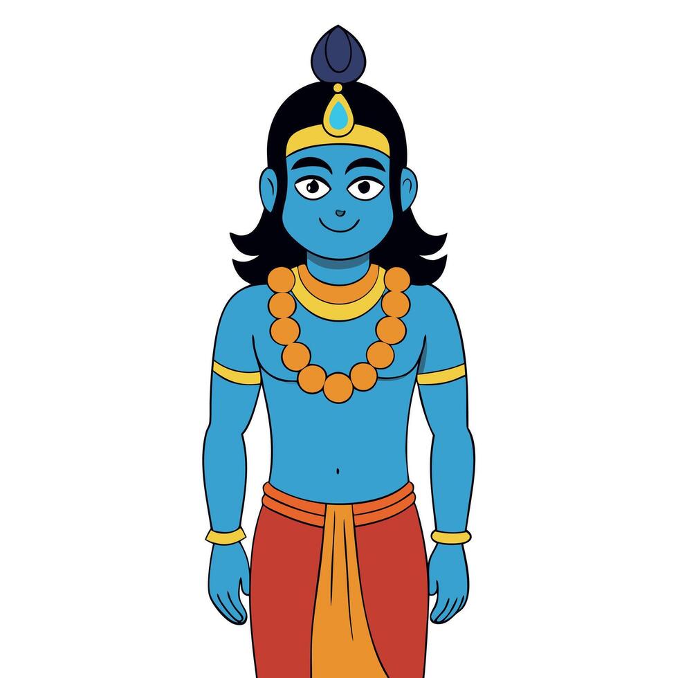 Hindu mythology god Vishnu. Created with technology. vector