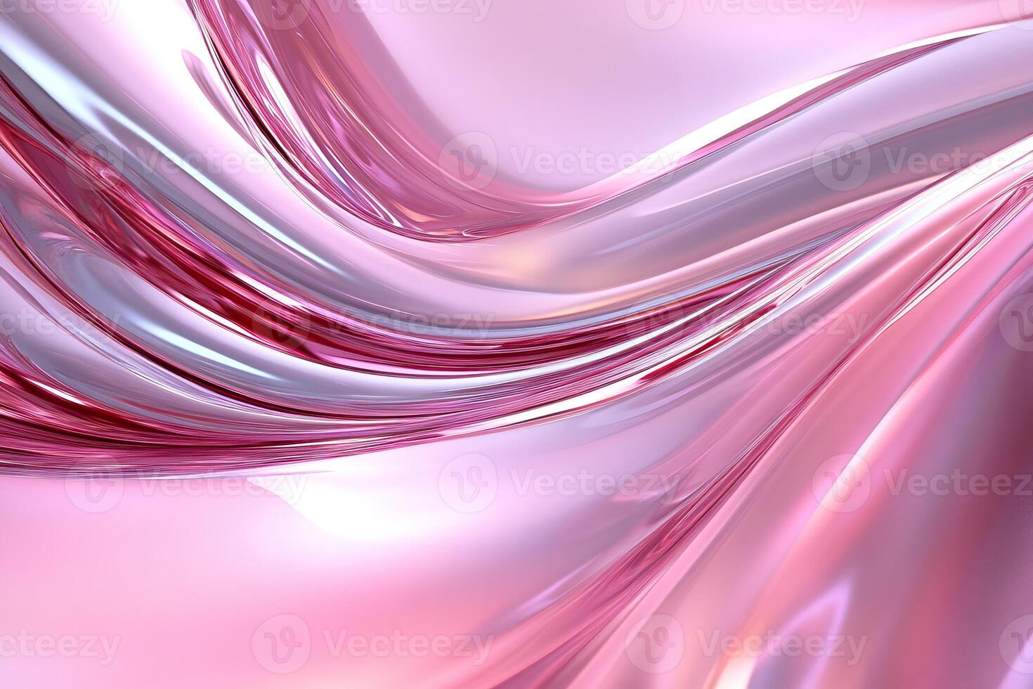 Abstract pink and silver waves creating a smooth, flowing texture on a soft background. photo