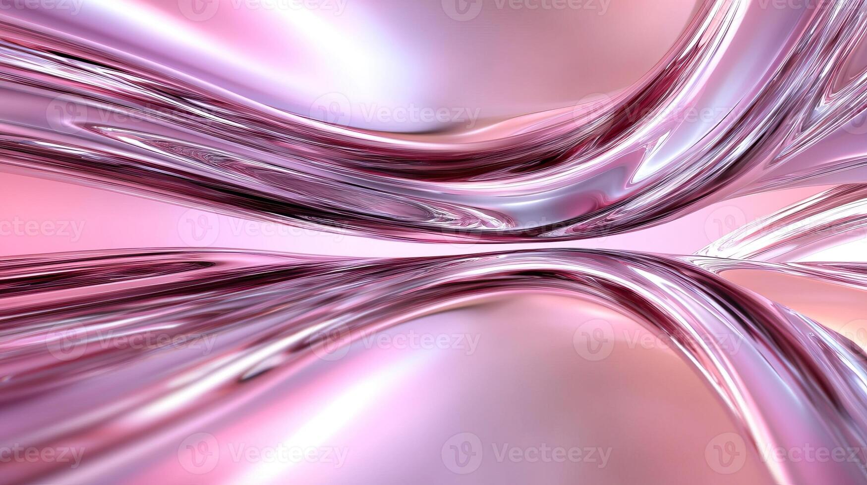 Abstract pink and silver wave patterns, smooth curves and reflections, creative background for designs. photo