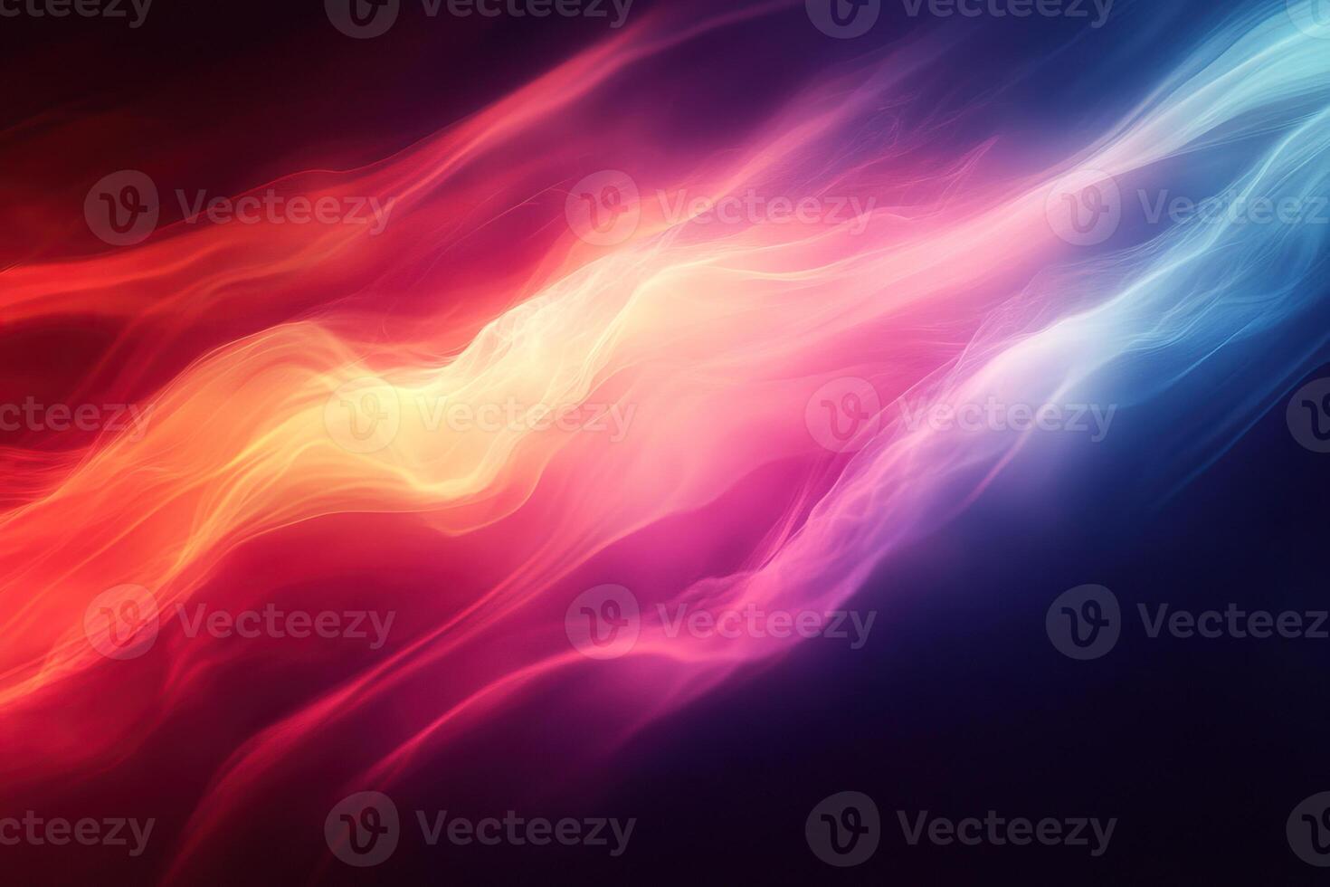 Abstract fluid wave pattern in vibrant colors of pink, red, and blue on a dark background. photo