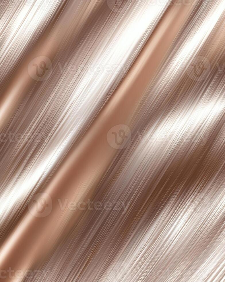 Elegant, flowing metallic fabric in warm copper tones, showcasing texture and smoothness. photo