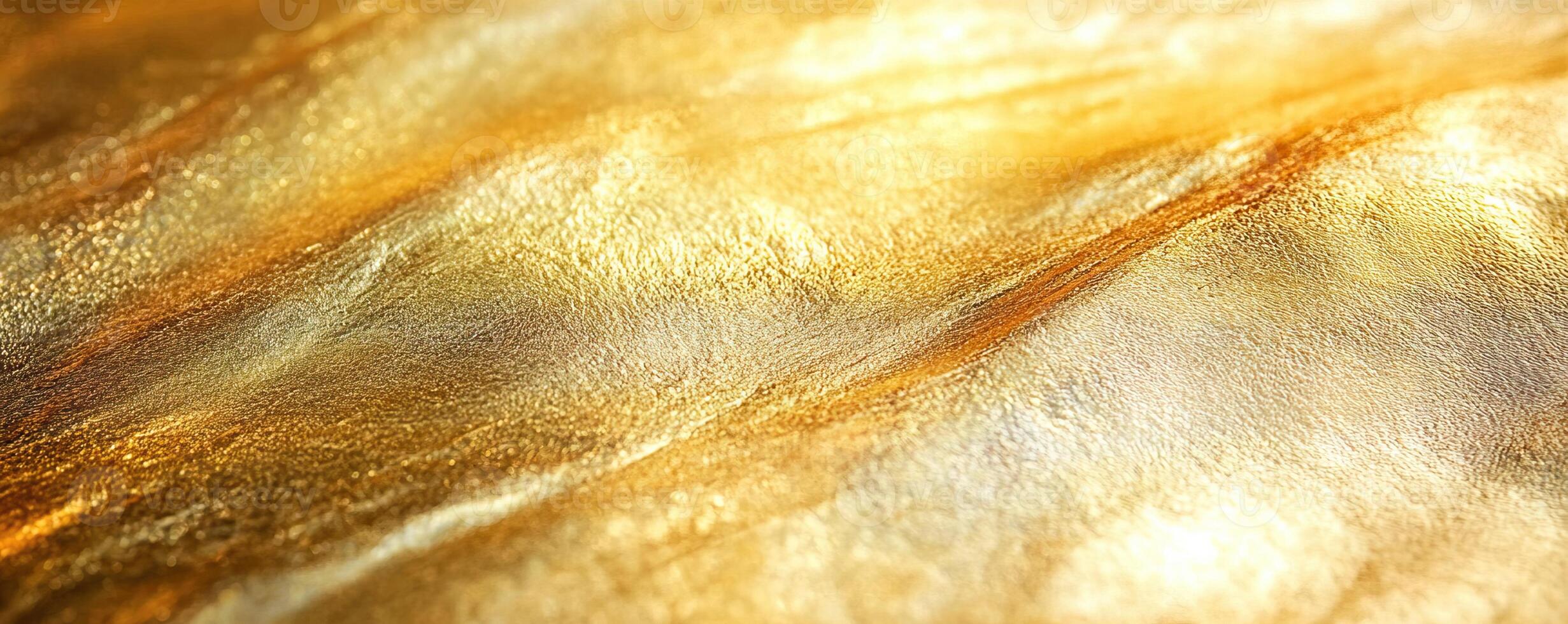Abstract golden texture with smooth waves, ideal for backgrounds and artistic designs. photo