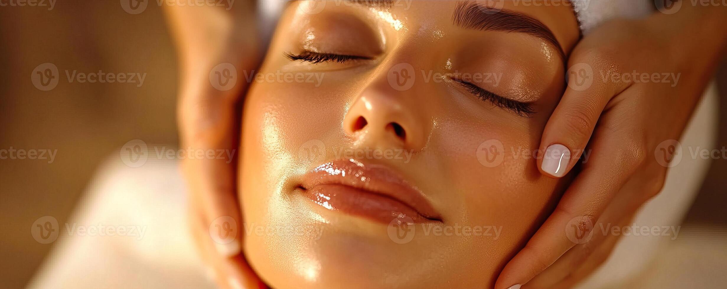 Relaxing facial massage for rejuvenation and wellness in a calming spa environment. photo