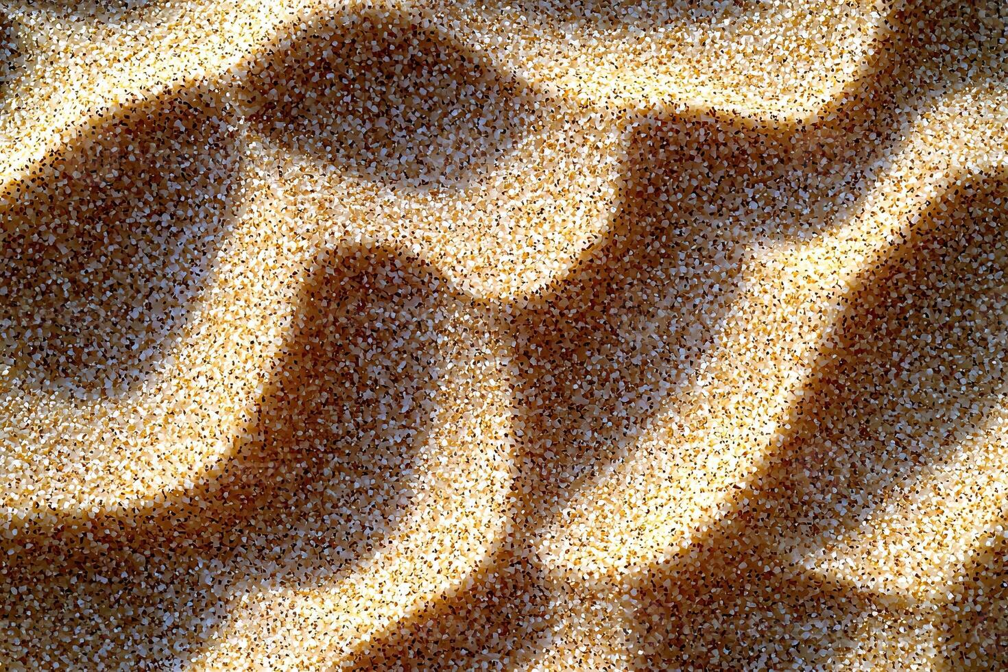 Abstract patterns in sandy texture with natural shadows and light reflections, creating a unique visual effect. photo