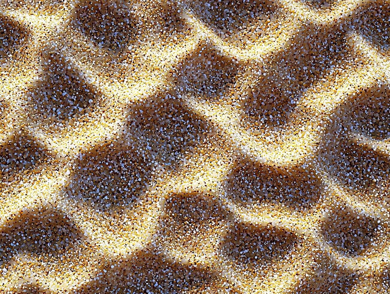 Close-up view of textured surface resembling sand patterns in nature. photo