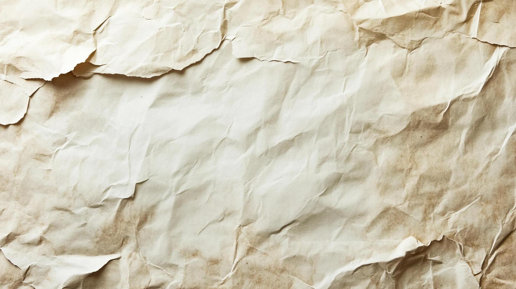 Crinkled brown paper texture, ideal for backgrounds or art projects, subtle vintage appeal. photo
