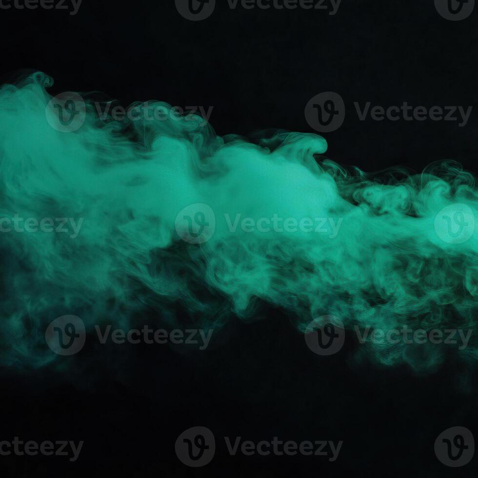 Abstract dark green mist rolling over a black background, evoking a sense of foreboding and depth, mysterious and eerie photo