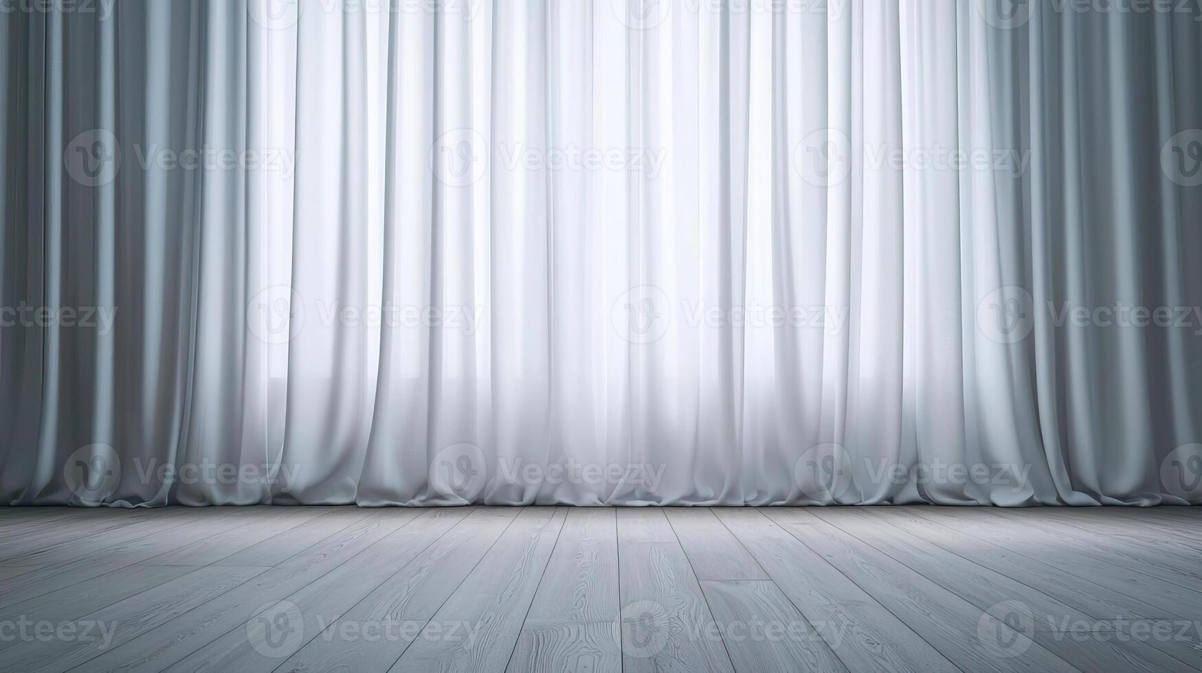 A room filled with soft light, filtered through ethereal white curtains, creating a peaceful and calming atmosphere, perfect for relaxation photo