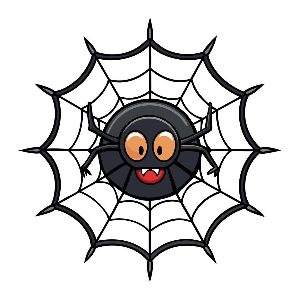Halloween spider web dark scary wallpaper vector