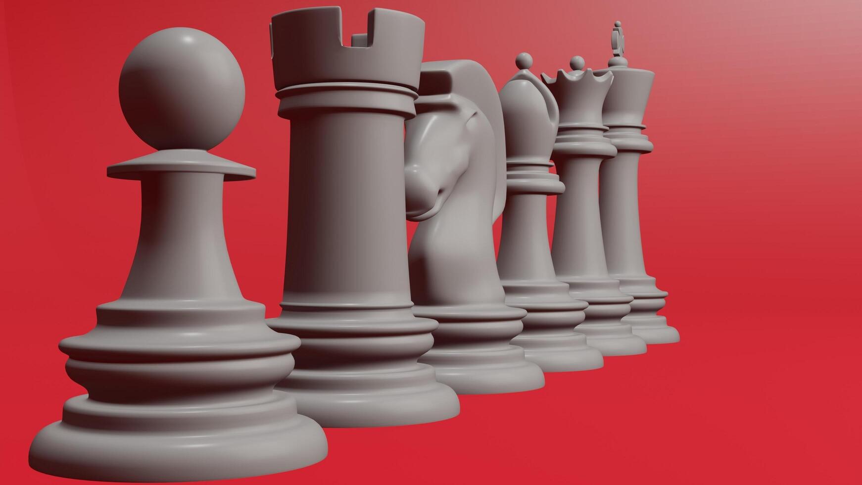 3d pawn in chess with different different background photo