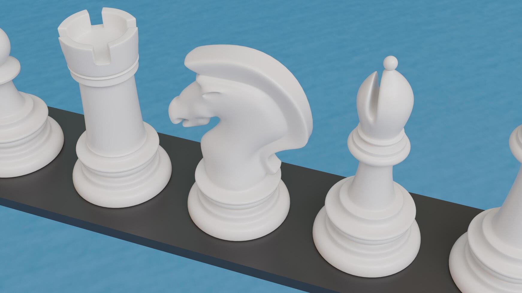 3d pawn in chess with different different background photo