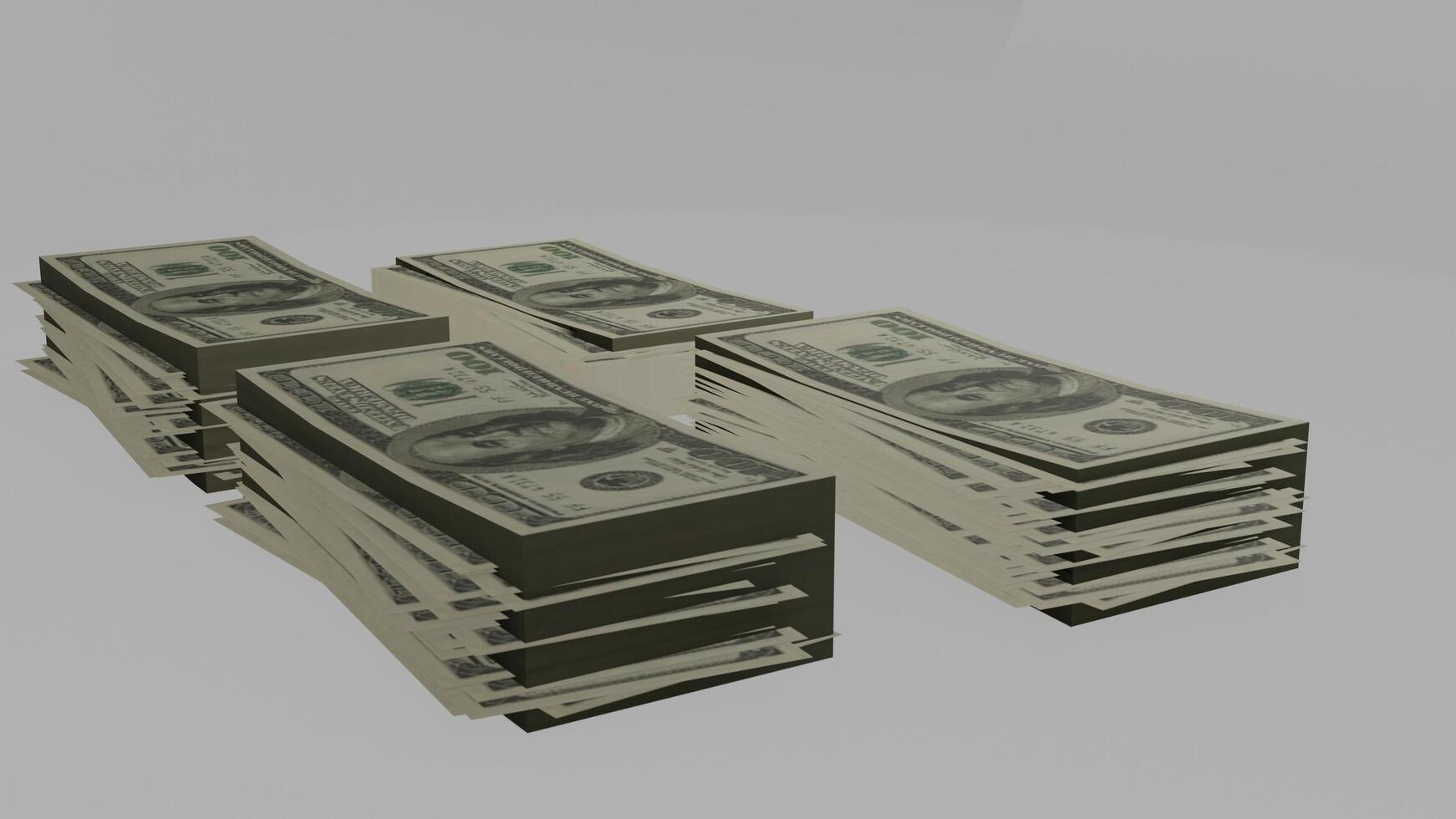 dollar bundles with white background photo