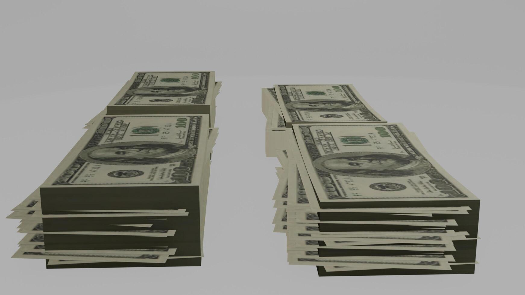 dollar bundles with white background photo