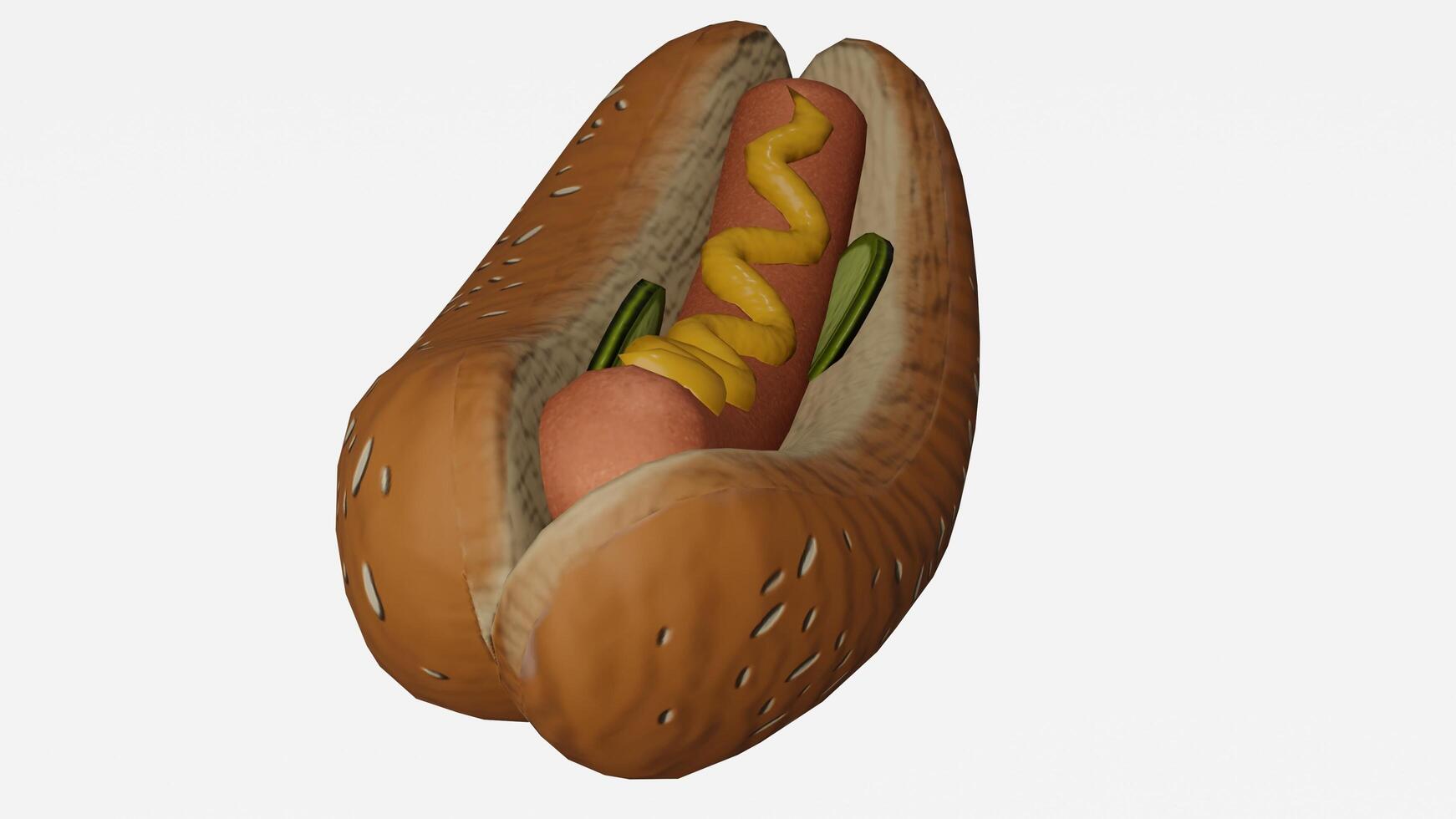 Hot Dog with white background photo