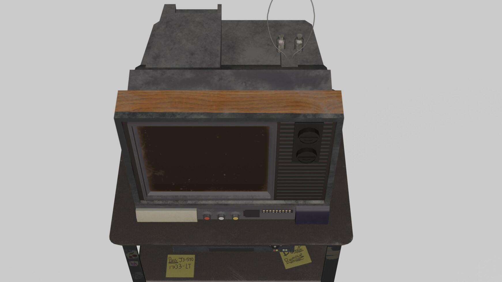 old retro tv with white background photo