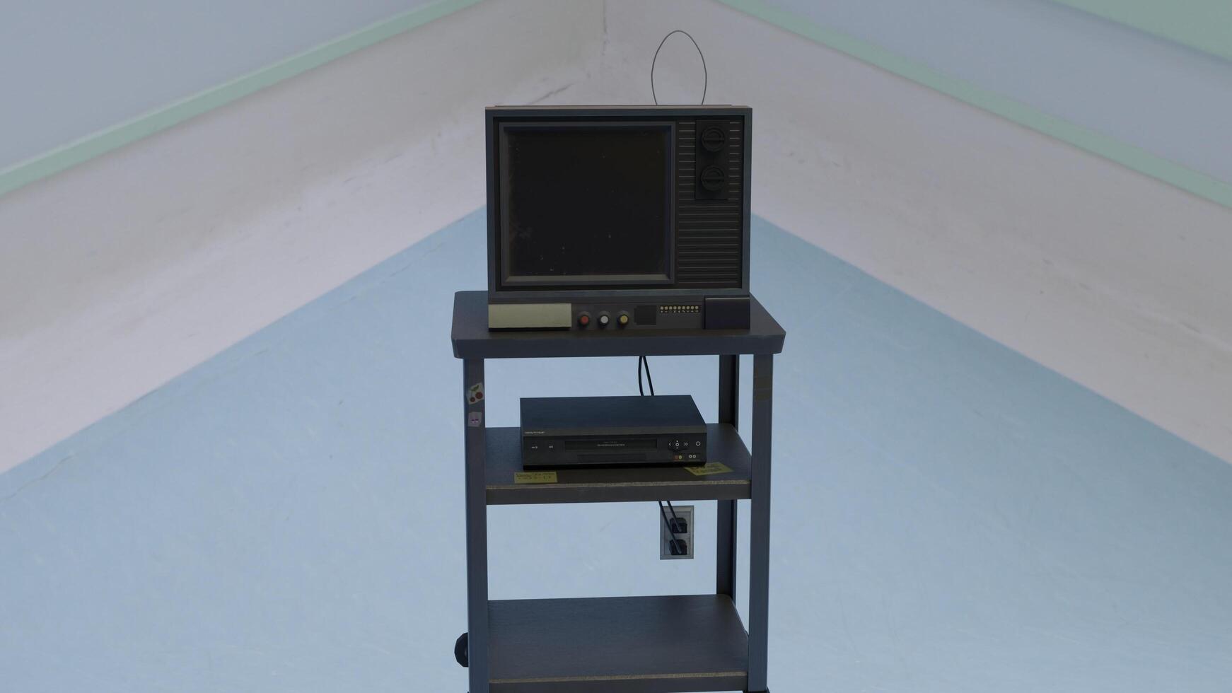 old wooden tv with white background photo