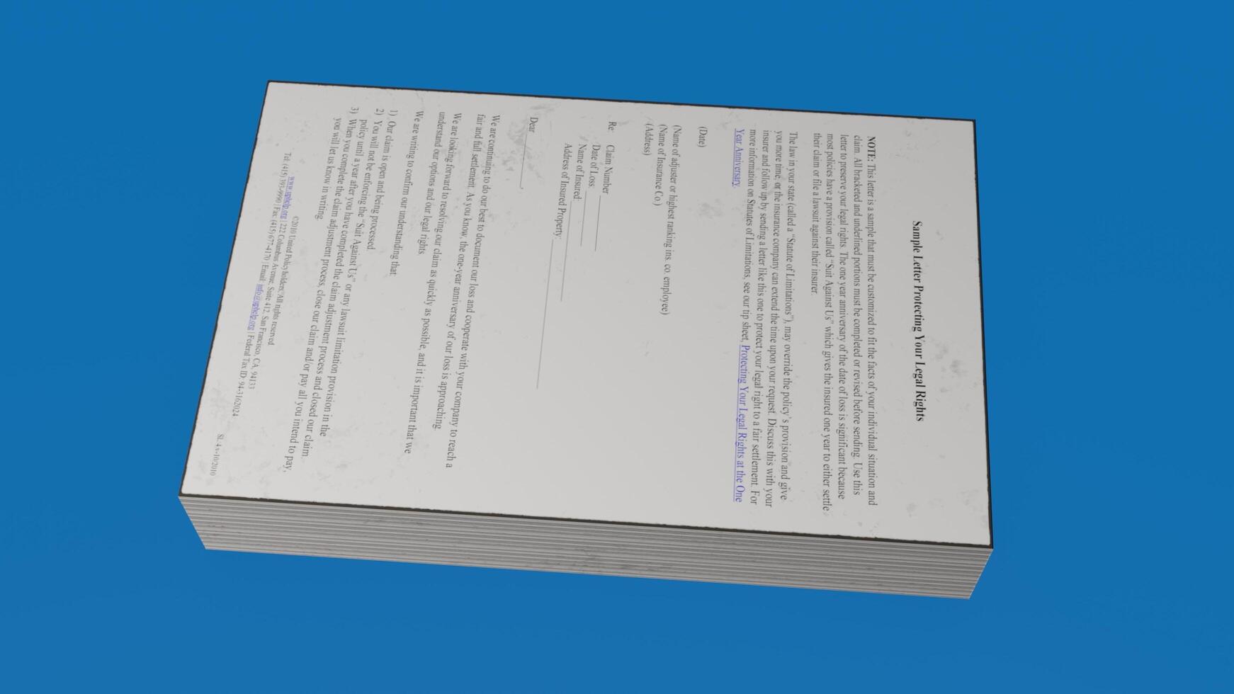 Examination Paper Stack with blue background photo