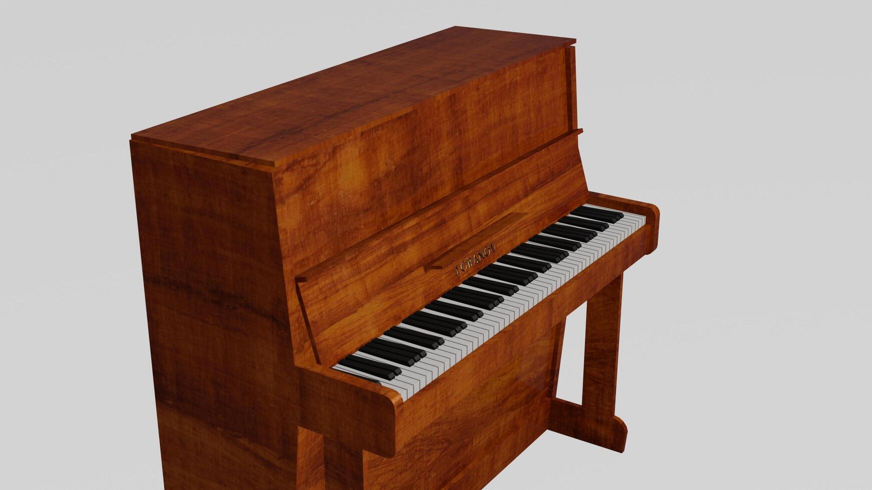 Piano with white background photo