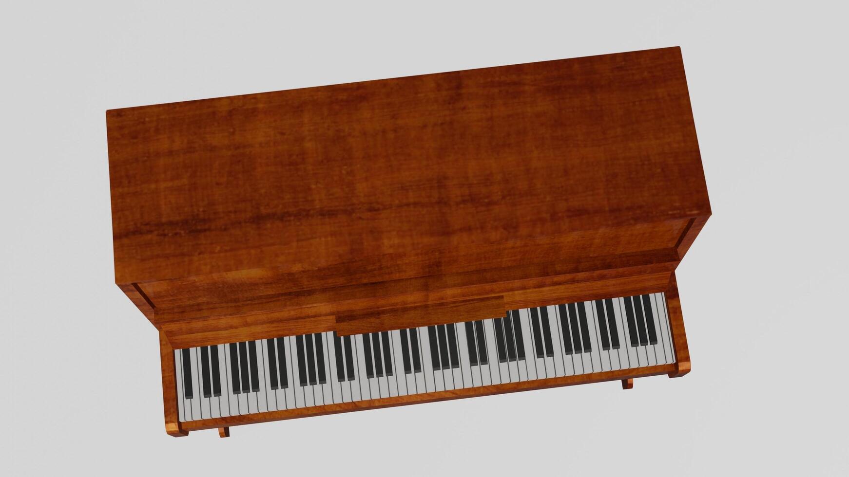 Piano with white background photo