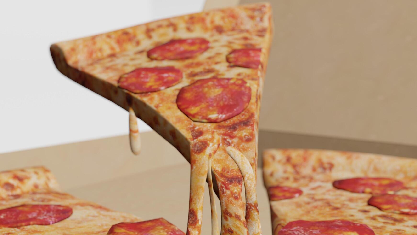 Pizza and Pizza Box with white background photo