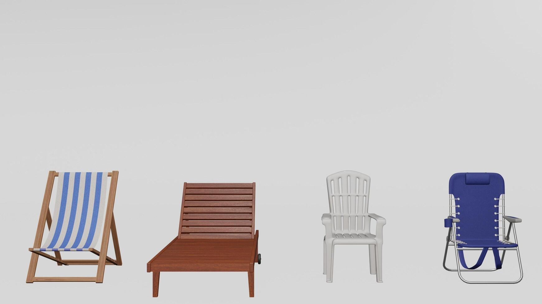 Pool Chair with different different style photo