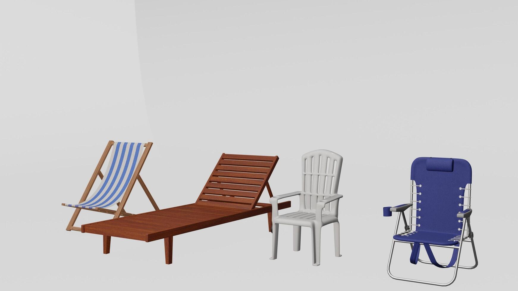 Pool Chair with different different style photo