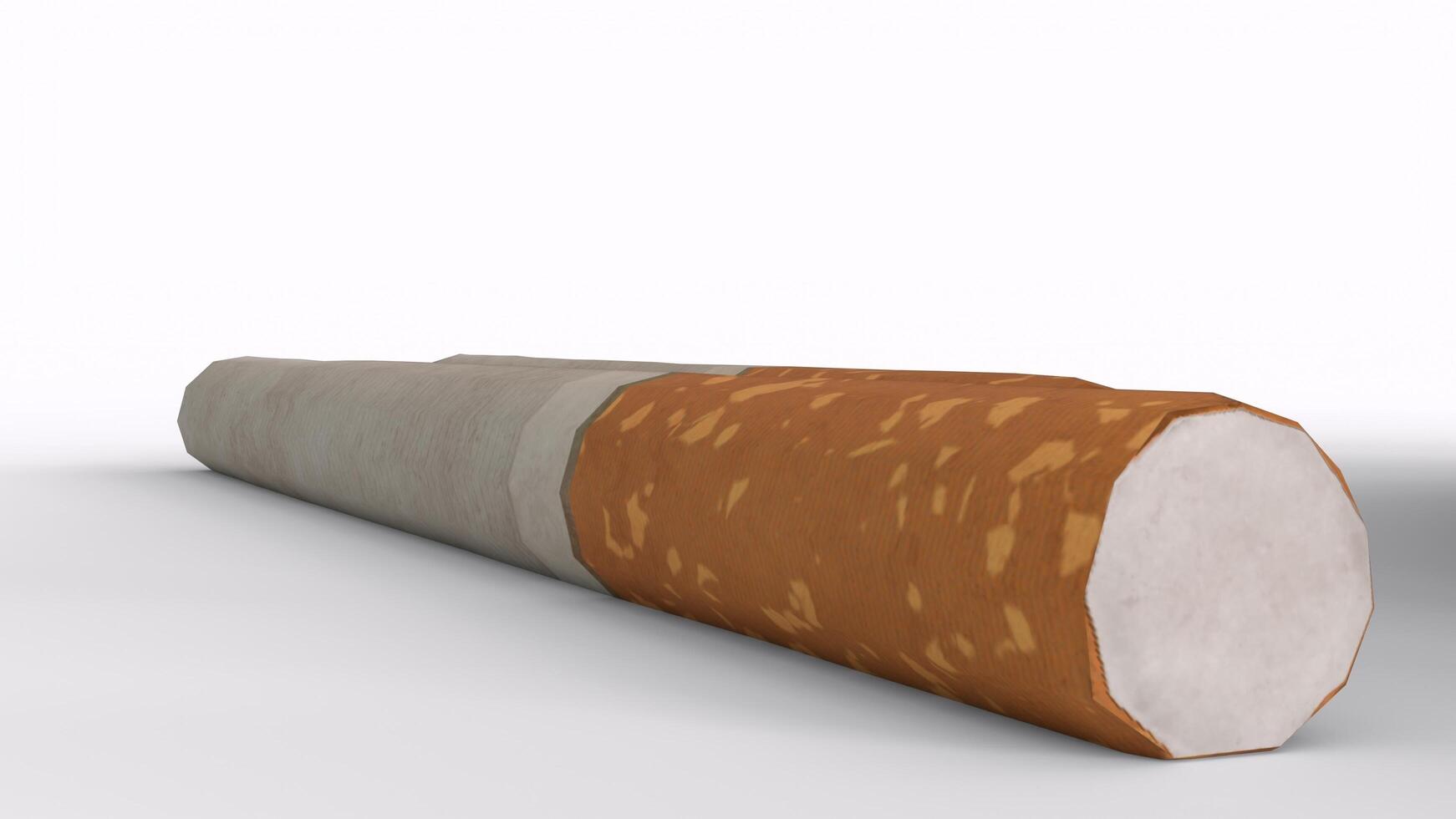 ashtray with cigarette with white background photo