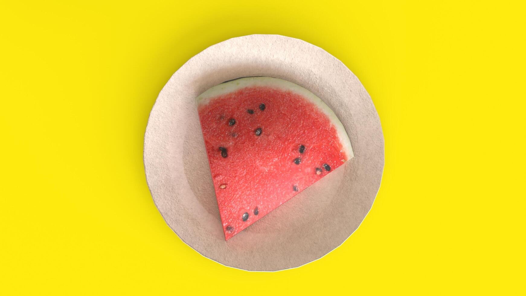 chopped pieces of watermelon photo