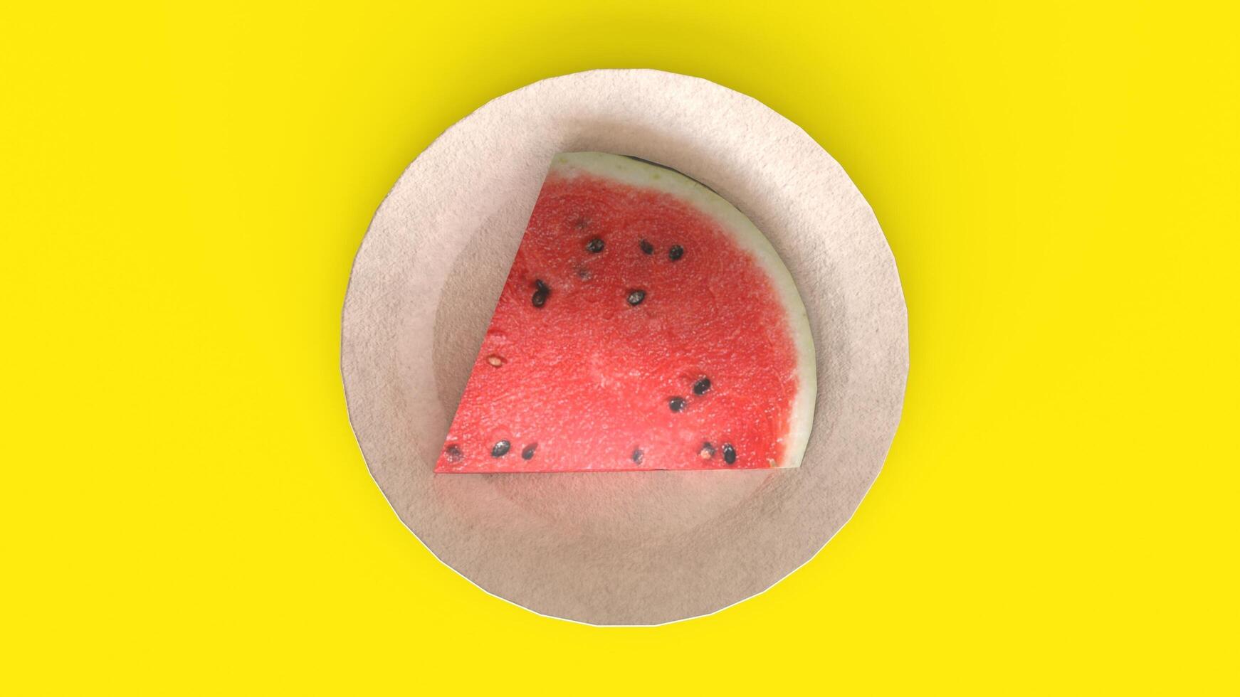 chopped pieces of watermelon photo