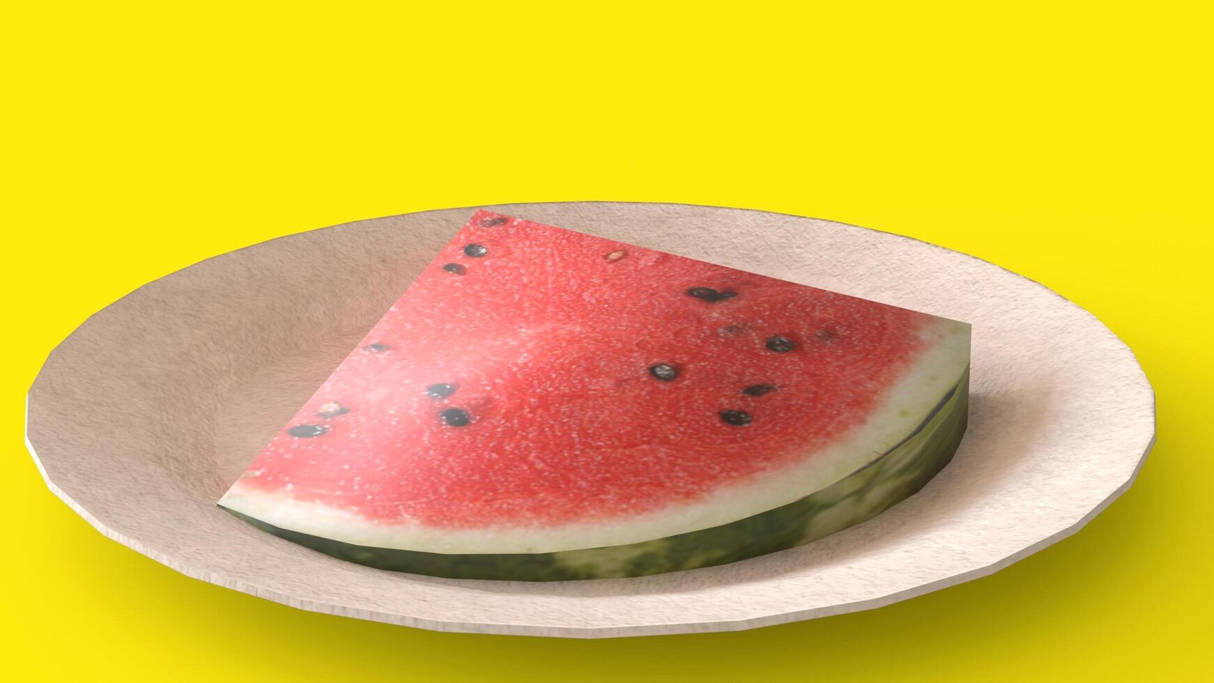 chopped pieces of watermelon photo