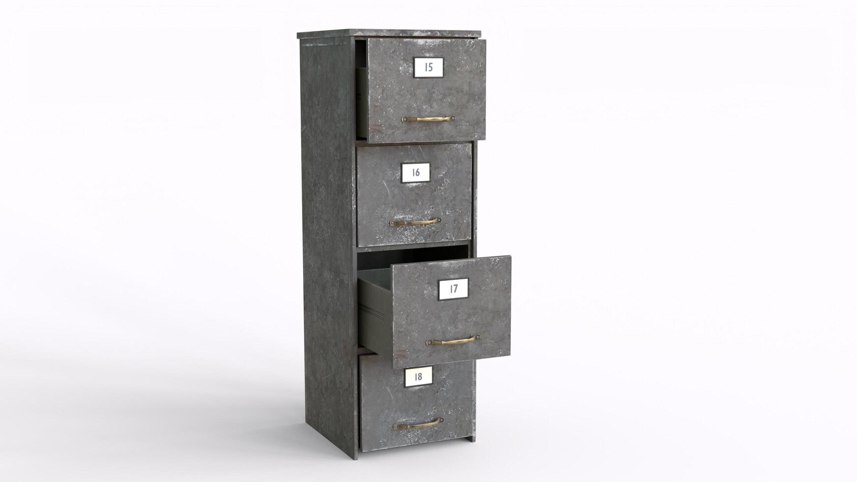 file cabinet and doors with white background photo
