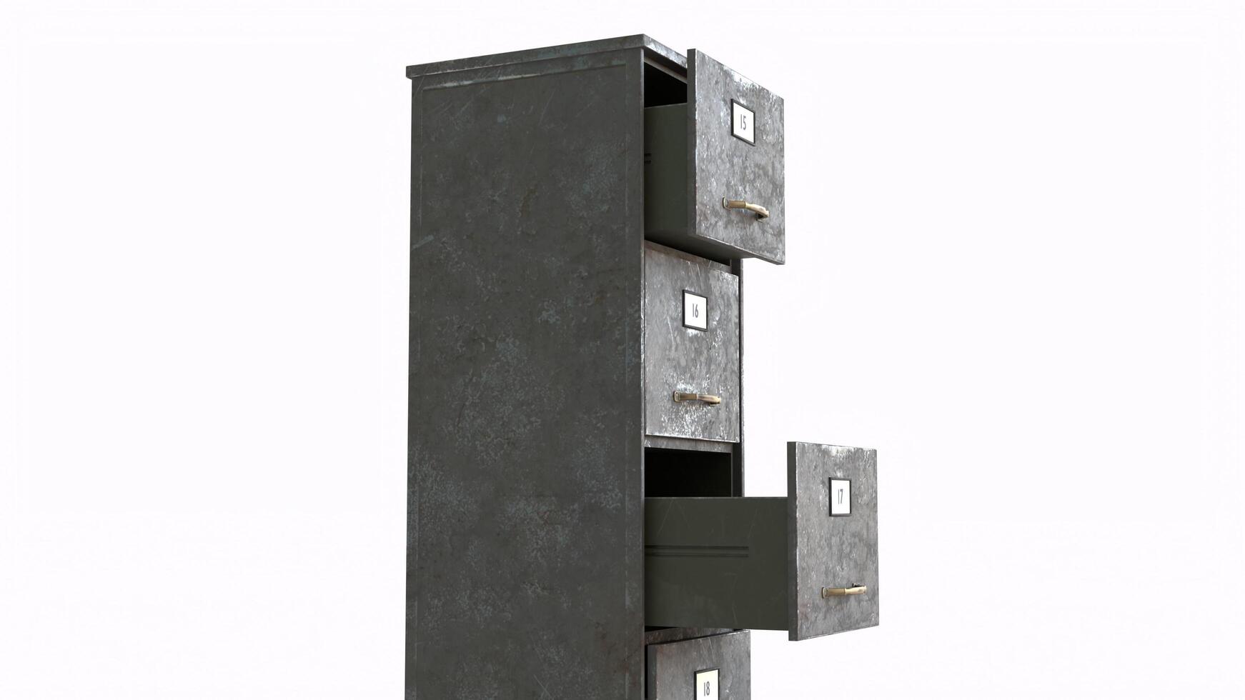 file cabinet and doors with white background photo