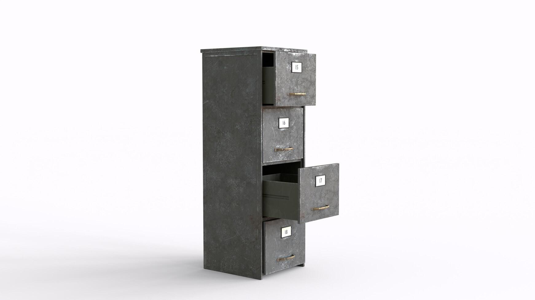 file cabinet and doors with white background photo