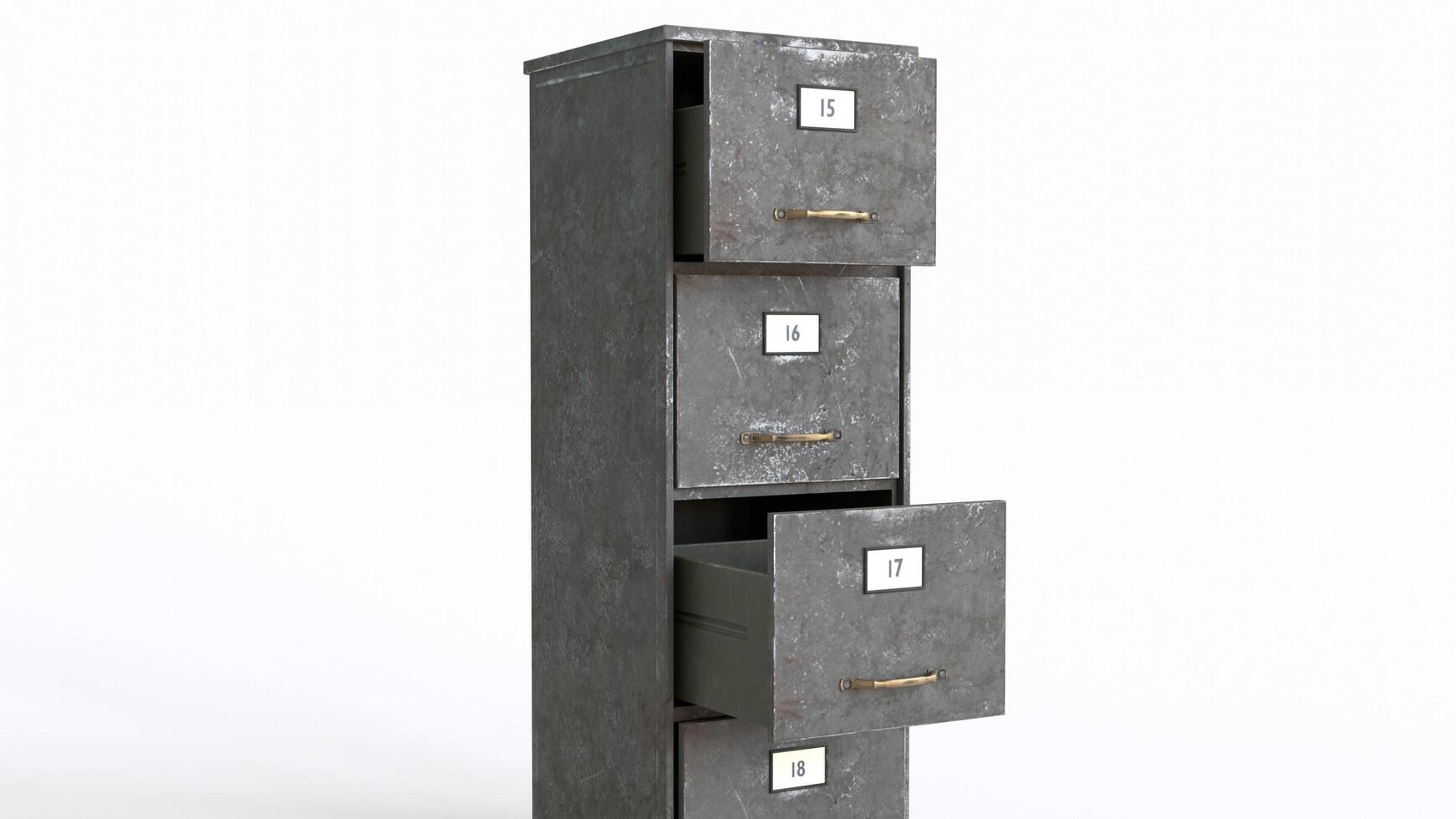 file cabinet and doors with white background photo