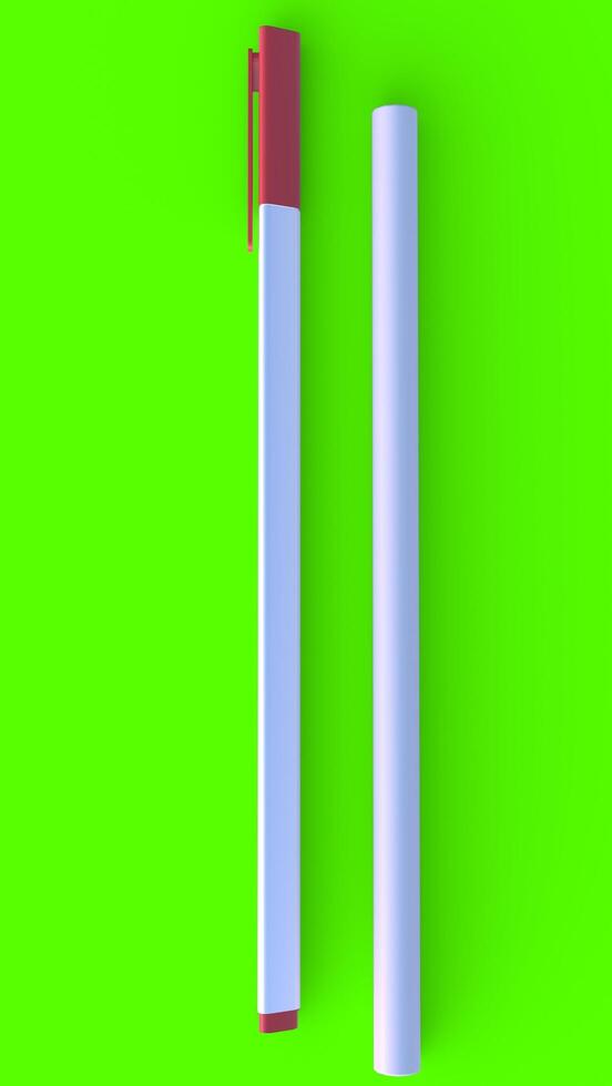 Marker and Highlighter Pen with green background photo