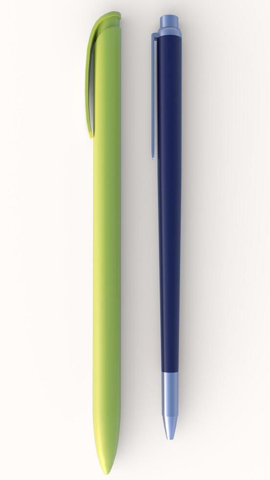 Pens with white background photo