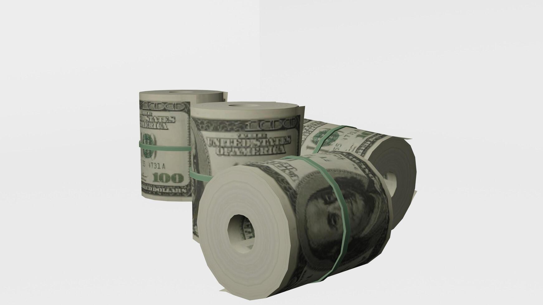 Money Roll Bundle with white background photo