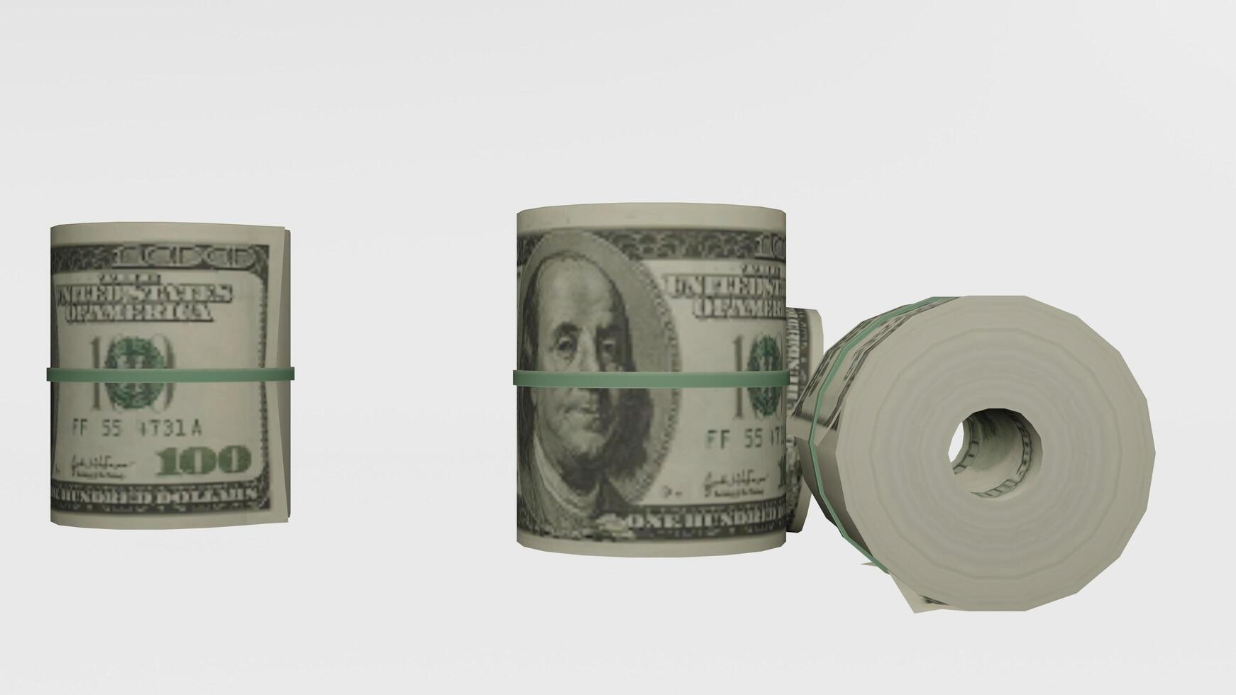 Money Roll Bundle with white background photo