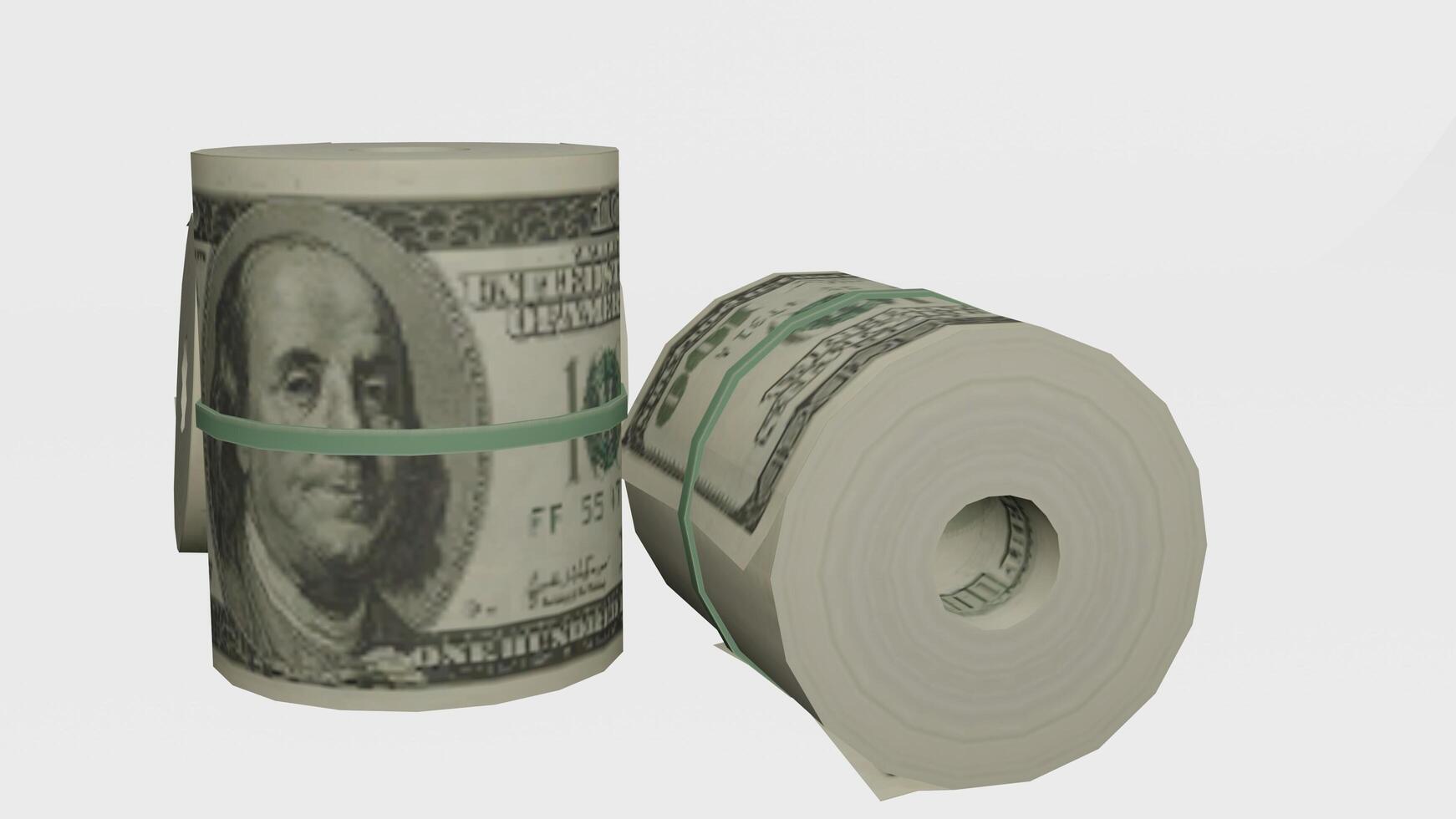Money Roll Bundle with white background photo