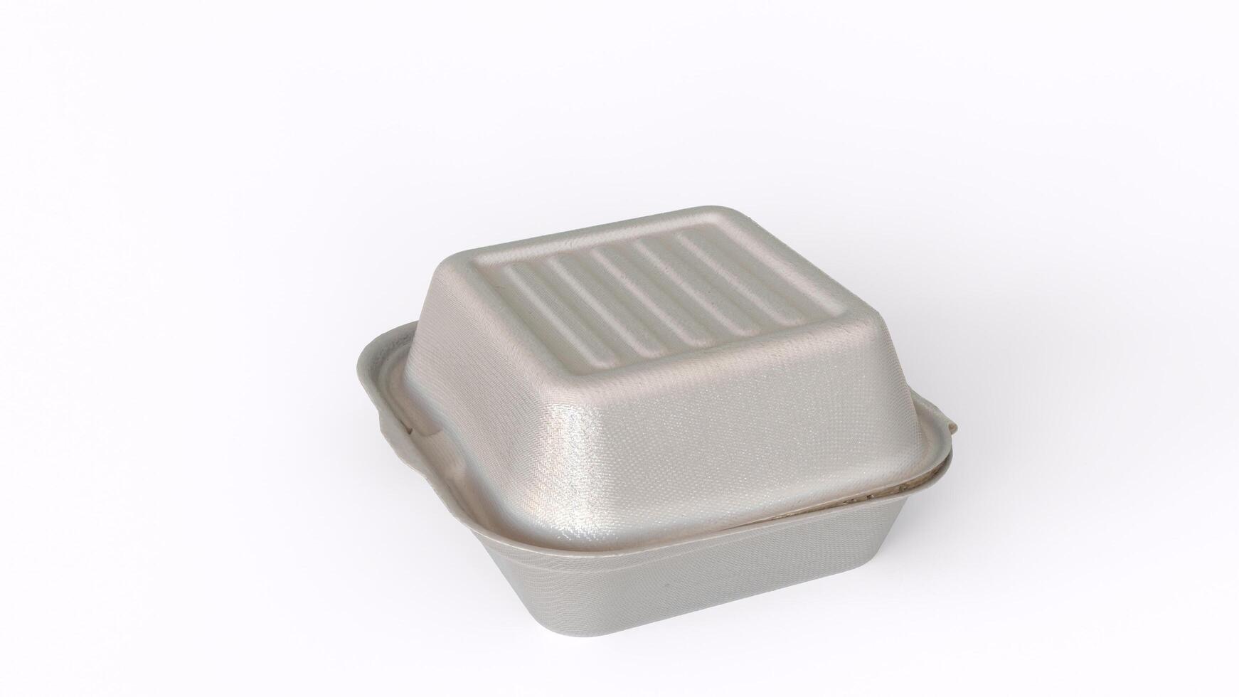 burger box or lunch box with white background photo