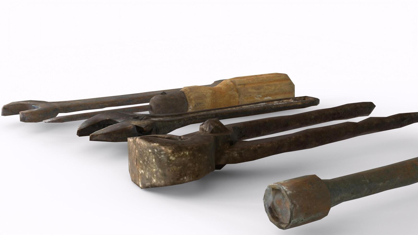 carpenter's tools with white background photo