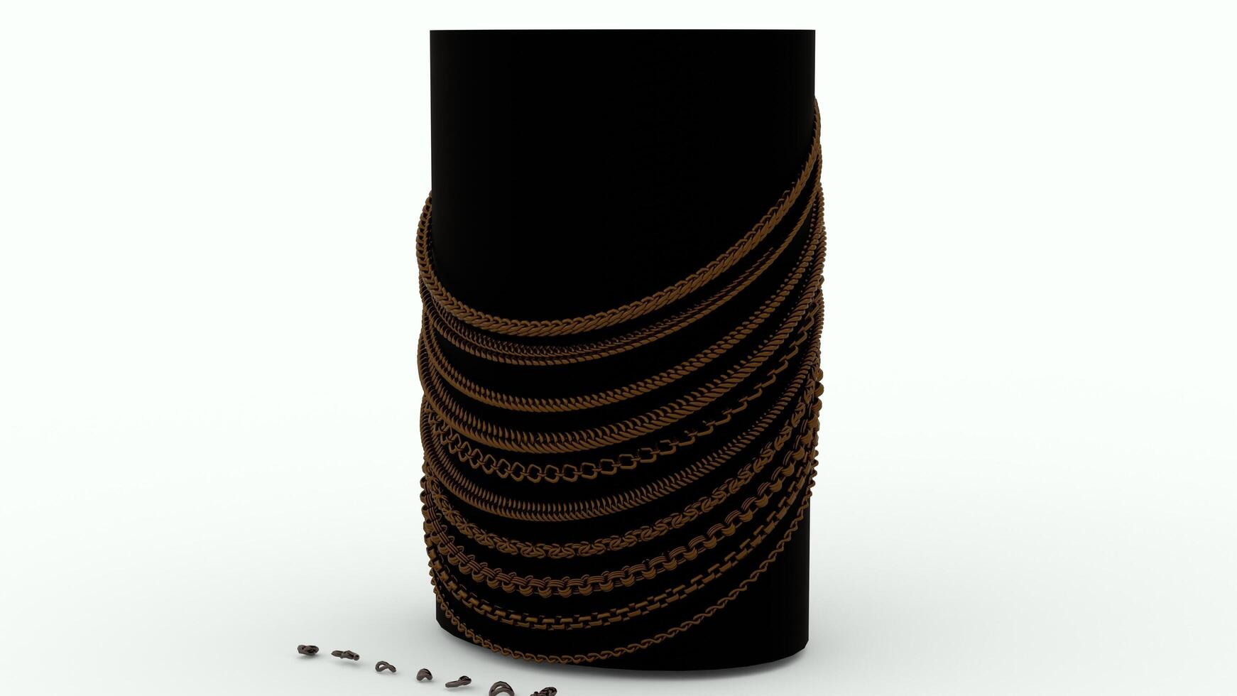chain set with white background photo